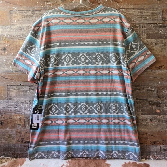 NWT Rock and Roll Denim Aztec Print Tee - Picture 11 of 15